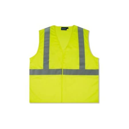 Erb Safety 100% Polyester, Hook & Loop Closure, 0 Outside Pockets, Hi Viz Lime, Size 5XLarge 61426